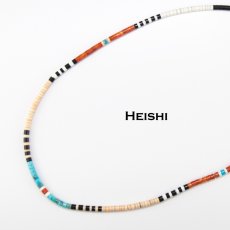 画像2: サントドミンゴ族 ケワプエブロ アメリカ インディアン ヒシ ビーズ ネックレス 44cm/Native American Santo Domingo Kewa Pueblo Heishi Necklace (2)