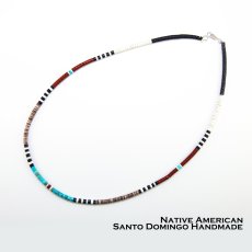 画像1: アメリカ インディアン サントドミンゴ族 ケワプエブロ ヒシ ビーズ ネックレス 43cm前後/Native American Santo Domingo Kewa Pueblo Heishi Necklace (1)