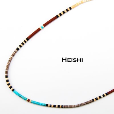 画像2: アメリカ インディアン サントドミンゴ族 ケワプエブロ ヒシ ビーズ ネックレス 42cm/Native American Santo Domingo Kewa Pueblo Heishi Necklace