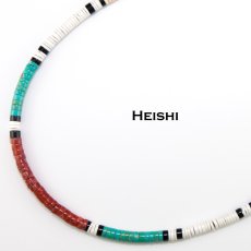 画像2: サントドミンゴ族 ヒシ ビーズ ネックレス ネイティブアメリカン ケワプエブロ 47cm/Native American Santo Domingo Kewa Pueblo Heishi Necklace (2)