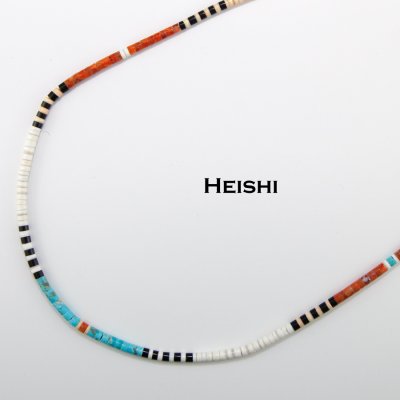 画像2: サントドミンゴ族 ケワプエブロ アメリカ インディアン ヒシ ビーズ ネックレス 44cm/Native American Santo Domingo Kewa Pueblo Heishi Necklace