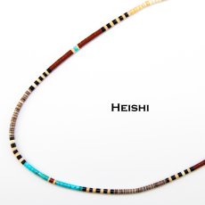 画像2: アメリカ インディアン サントドミンゴ族 ケワプエブロ ヒシ ビーズ ネックレス 42cm/Native American Santo Domingo Kewa Pueblo Heishi Necklace (2)