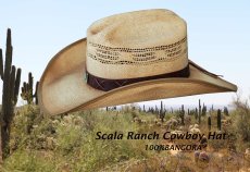 画像2: スカラ ランチ キャトルマン ストロー カウボーイ ハット（ブラウン）/Scala Ranch Cowboy Straw Hat(Brown) (2)