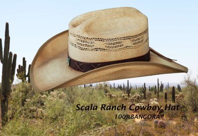 画像2: スカラ ランチ キャトルマン ストロー カウボーイ ハット（ブラウン）/Scala Ranch Cowboy Straw Hat(Brown)