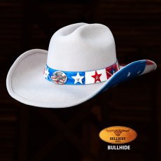 画像1: ブルハイド アメリカ＆イーグル ウエスタン プレミアムウール ハット（シルバーベリー）/Bullhide Premium Wool Cowboy Hat(Silverbelly) (1)