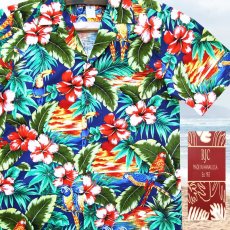 画像1: RJC ロバート・J・クランシー アロハシャツ ハワイアンシャツ トロピカル アイランド（ネイビー）/RJC ROBERT J. CLANCEY Aloha Shirt(Navy) (1)