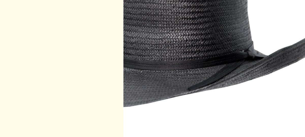 画像2: ウエスタン ストロー カウボーイハット(ブラック)S(54cm〜55cm)/Western Straw Cowboy Hat(Black) (2)