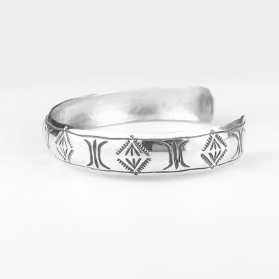 画像2: インディアンジュエリー アメリカ ナバホ族 ハンドメイド スターリングシルバー ブレスレット/Native American Navajo Sterling Silver Bracelet