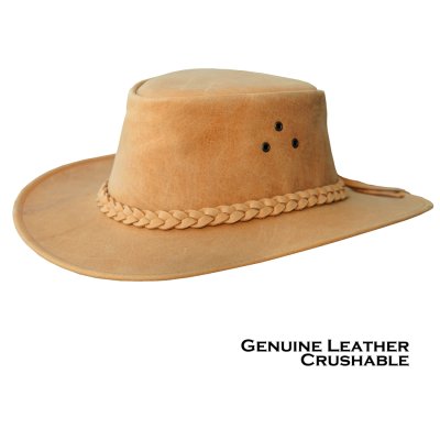 画像1: レザー ハットバンド クラッシャブル レザー ハット（タン）ハットサイズ 54cm〜55cm・57cm~58.5cm/Kakadu Crushable Leather Hat(Tan)