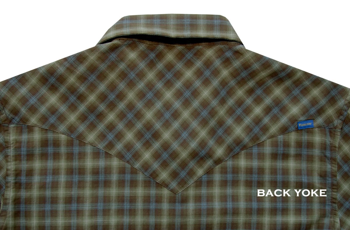 画像4: ペンドルトン ダブルフェイス ビンテージフィット ストリートシャツ ブラウン・グリーン ソフトプラッド(長袖)/Pendleton Long Sleeve Double Face Street Shirt Brown/Green Soft Plaid (4)