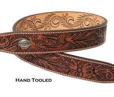 画像4: ノコナ フローラル テーパード ウエスタン レザーベルト（ブラウン）/Nocona Western Leather Belt(Brown) (4)