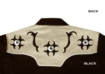 画像2: ロボライダース ウエスタンシャツ ホワイト・ブラック・サンド/LOBO RIDER'S Western Shirt White/Black/Sand