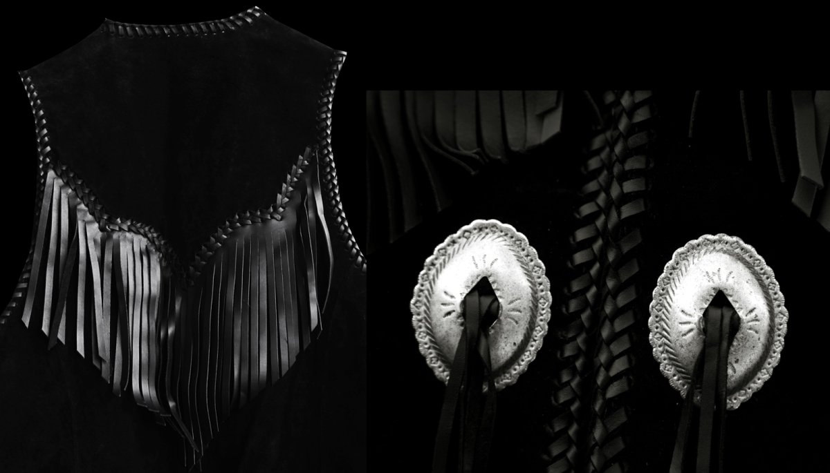 画像3: スカリー ウエスタン レザー フリンジ ベスト（ブラック）/Scully Western Leather Fringe Vest (3)