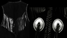 画像3: スカリー ウエスタン レザー フリンジ ベスト（ブラック）/Scully Western Leather Fringe Vest (3)
