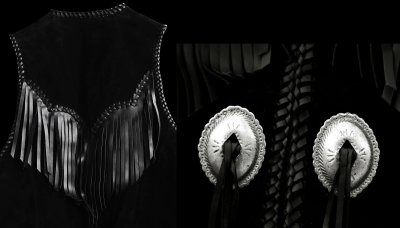 画像3: スカリー ウエスタン レザー フリンジ ベスト（ブラック）/Scully Western Leather Fringe Vest