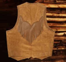 画像5: スカリー ウエスタン レザー フリンジ ベスト（ブラック）/Scully Western Leather Fringe Vest (5)