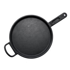 画像2: ロッジ 12インチ キャスト アイアン グリドル 多用途 鋳鉄 フライパン 補助ハンドル付き /Lodge 12Inch Cast Iron Griddle Cookware Black (2)