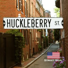 画像1: アメリカン ストリート サイン ハックルベリー ストリート/Street Sign HUCKLEBERRY ST. (1)