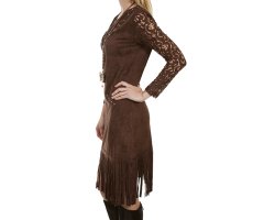 画像5: スカリー クラシック フリンジ ドレス ワンピース （チョコレート）S/Scully Classic Fringe Dress (Women's) (5)