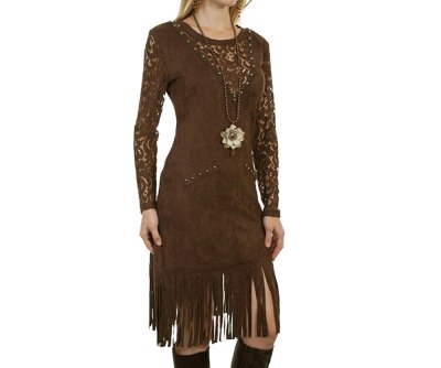 画像3: スカリー クラシック フリンジ ドレス ワンピース （チョコレート）S/Scully Classic Fringe Dress (Women's)