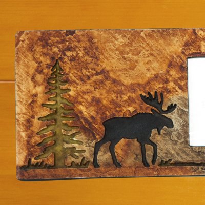 画像2: ムース フォレスト ストーンキャスト フォトフレーム（3フォト 写真立て・壁掛け）/Moose Photo Frame