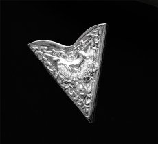 画像2: ウエスタン カラーチップ クリスタル サドル 鞍 シルバー/Collar Tips w/Saddle Silver (2)