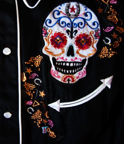 画像2: スカリー 刺繍 ウエスタン シャツ（長袖/シュガー スカル）XS/Scully Long Sleeve Western Shirt(Women's)
