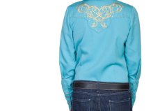 画像2: スカリー 刺繍 ウエスタン シャツ（長袖/ターコイズ・スター）/Scully Long Sleeve Western Shirt(Women's) (2)