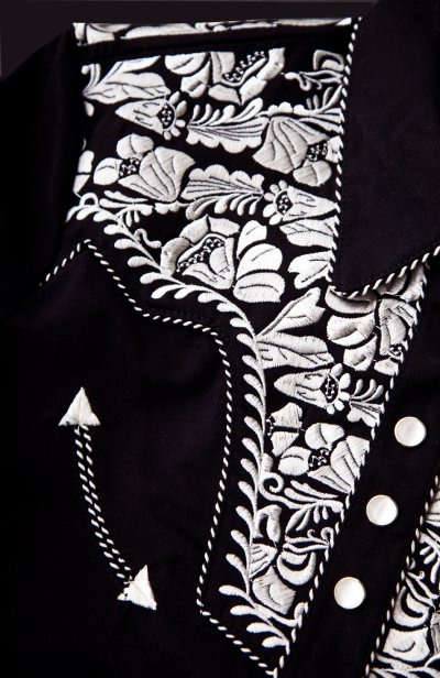 画像2: スカリー 刺繍 ウエスタン シャツ（長袖/ブラック・シルバー）/Scully Long Sleeve Western Shirt(Women's)