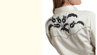 画像2: ローパー 刺繍 ウエスタンシャツ ホワイト（長袖/レディース）/Roper Long Sleeve Western Shirt(Women's)