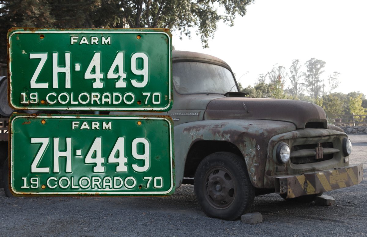 画像3: アメリカ 1970 コロラド州 ファーム ナンバープレート・カーライセンスプレート 同番2枚セット/Colorado License Plates FARM 1970 (3)