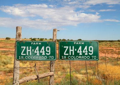 画像2: アメリカ 1970 コロラド州 ファーム ナンバープレート・カーライセンスプレート 同番2枚セット/Colorado License Plates FARM 1970
