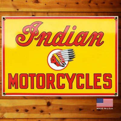 画像1: インディアン モーターサイクル メタル サイン /Metal Sign Indian Motorcycles