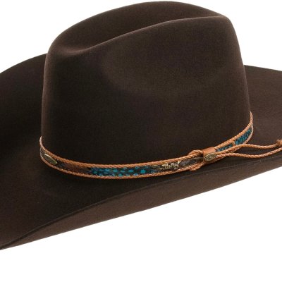 画像2: ベイリー レザー＆フェザーバンド カウボーイ ハット（チョコレート）58cm〜59cm/Bailey Hat 2X Wool Cheyenne Crown