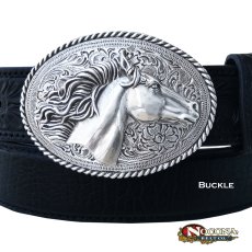 画像1: ノコナ ウエスタン ベルト バックル 馬 ホースヘッド（シルバー）/Nocona Belt Buckle Horse Head(Silver) (1)