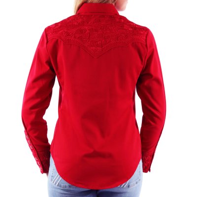 画像2: スカリー 刺繍 ウエスタン シャツ（長袖/スカーレット）S/Scully Long Sleeve Western Shirt(Women's)