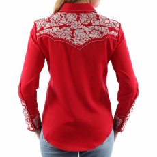 画像5: スカリー 刺繍 ウエスタン シャツ（長袖/ライトグレー・シルバー）S/Scully Long Sleeve Western Shirt(Women's) (5)
