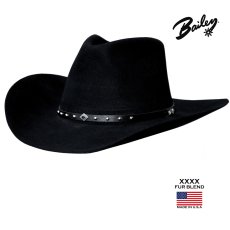 画像1: ベイリー U.S.A  ファーブレンド カウボーイ ハット（ブラック）/Bailey 4X Fur Blend Cowboy Hat(Black) (1)