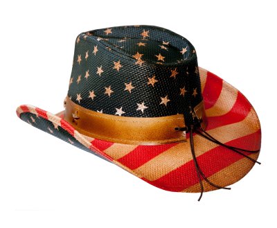 画像2: 星条旗・アメリカンフラッグ ウエスタン ストロー カウボーイ ハット（アメリカ国旗デザイン）/Bullhide Distressed American Flag Straw Cowboy Hat Old Glory