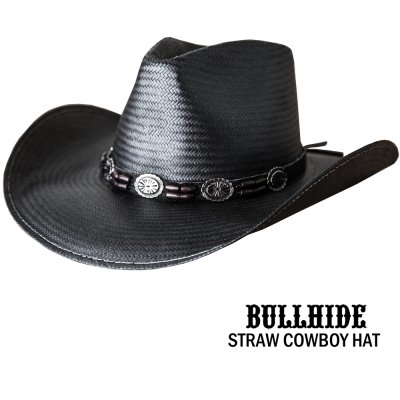 画像1: ブルハイド ウエスタン カウボーイ ストローハット ブラック ヒルズ（ブラック）/BULLHIDE Straw Cowboy Hat BLACK HILLS(Black)