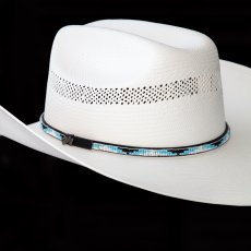 画像2: ベイリー 15X ウエスタン ストロー ハット（ビーズハットバンド・アイボリー）大きいサイズ/Bailey Straw Cowboy Hat(Ivory) (2)
