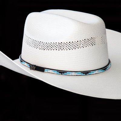 画像2: ベイリー 15X ウエスタン ストロー ハット（ビーズハットバンド・アイボリー）大きいサイズ/Bailey Straw Cowboy Hat(Ivory)