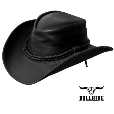 画像1: ブルハイド レザー カウボーイ ハット（ブラック）/Bullhide Hilltop Genuine Leather Cowboy Hat(Black)