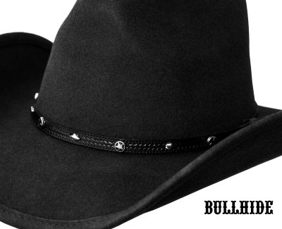 画像1: ブルハイド プレミアムウール カウボーイ ハット サンダーバード（スター・ブラック）/Bullhide Premium Wool Cowboy Hat Thunderbird(Black)