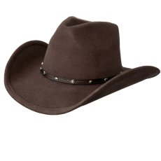 画像1: ブルハイド プレミアムウール カウボーイ ハット サンダーバード（スター・ブラウン）/Bullhide Premium Wool Cowboy Hat Thunderbird(Brown) (1)