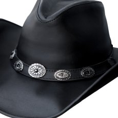 画像2: ブルハイド レザー カウボーイ ハット（ブラック）/Bullhide Genuine Leather Cowboy Hat Right Now(Black) (2)