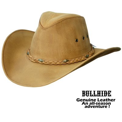画像1: ブルハイド レザー カウボーイ ハット（ブロンズ）/Bullhide Genuine Leather Cowboy Hat BONNAROO(Bronze)