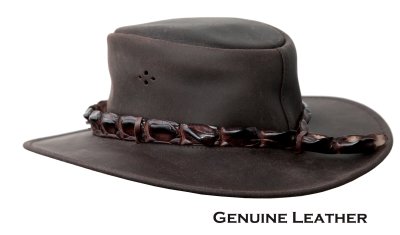 画像3: クロコダイルレザー＆ティース ハットバンド レザーハット（ブラウン）XL/Crocodile Skin &Teeth Hatband Genuine Leather Hat(Brown)