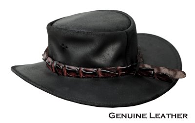 画像3: クロコダイルレザー＆ティース ハットバンド レザーハット（ブラック）OS/Crocodile Skin &Teeth Hatband Genuine Leather Hat(Black)