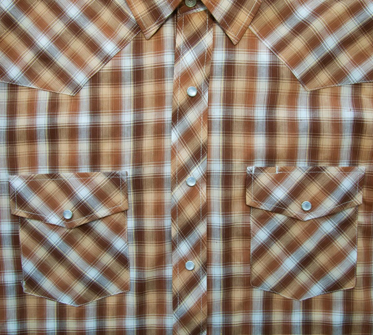 画像2: ローパー スナップフロント ウエスタン シャツ(ブラウン/半袖)/Roper Short Sleeve Western Shirt(Brown) (2)